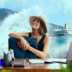 Woman Dreaming Of A Cruise And Beach Vacation