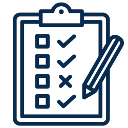 Blue Self Evaluation Checklist Icon